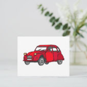 Carte Postale Rote Ente (2CV) (Debout devant)