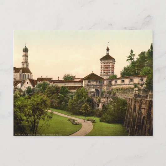 Carte Postale Roten Tor, Augsburg, Bavière, Allemagne (Devant)