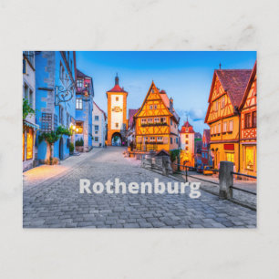 Carte Postale Rothenburg, Allemagne, City View