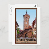 Carte Postale Rothenburg od Tauber - Klingentor (Devant / Derrière)