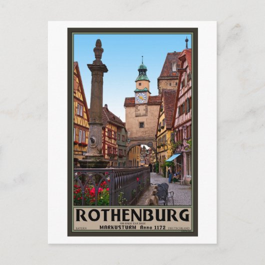 Carte Postale Rothenburg od Tauber - Markusturm (Devant)