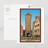 Carte Postale Rothenburg od Tauber - Rödertor (Devant / Derrière)