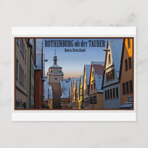 Carte Postale Rothenburg od Tauber - Weisserturm hiver