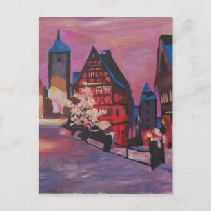 Carte Postale Rothenburg Tauber Allemagne romantique en hiver