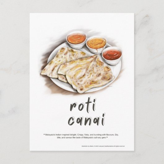 Carte postale Roti Canai Malaysia (Devant)