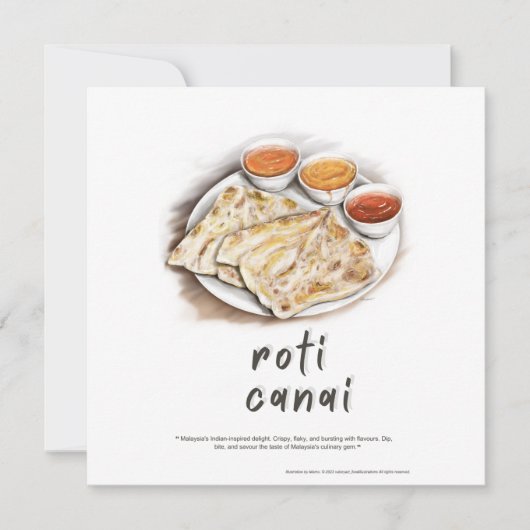 Carte postale Roti Canai Malaysia (Devant)