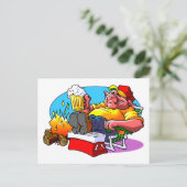 Carte Postale Rôti de cochon de dessin (Debout devant)