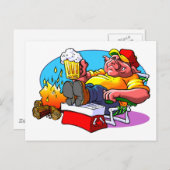 Carte Postale Rôti de cochon de dessin (Devant / Derrière)