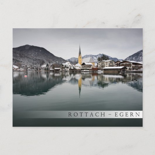 Carte Postale Rottach-Egern au Tegernsee, Bavière en hiver (Devant)