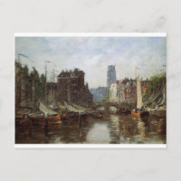 Rotterdam, Le Pont de Bourse par Eugene Boudin