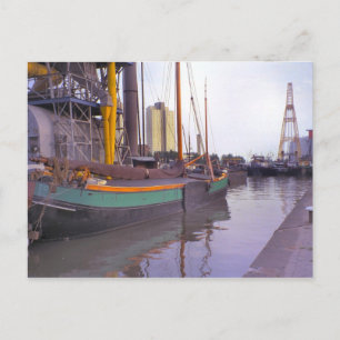 Carte Postale Rotterdam, navires historiques, péniche hollandais