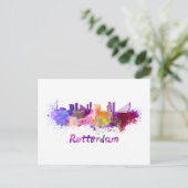 Carte Postale Rotterdam skyline in watercolor (Debout devant)