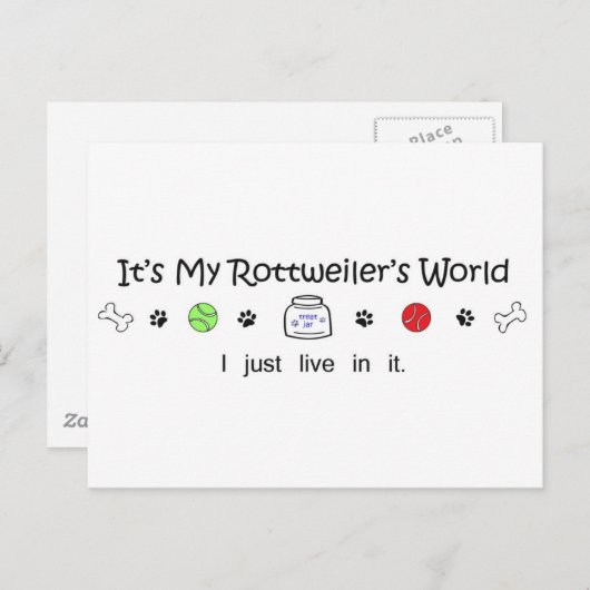 Carte Postale Rottweiler (Devant / Derrière)