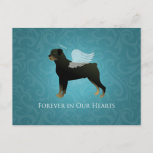 Carte Postale Rottweiler Angel - Conception de Mémorial pour ani
