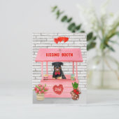 Carte Postale Rottweiler Chien Valentine's Day Kissing Booth (Debout devant)