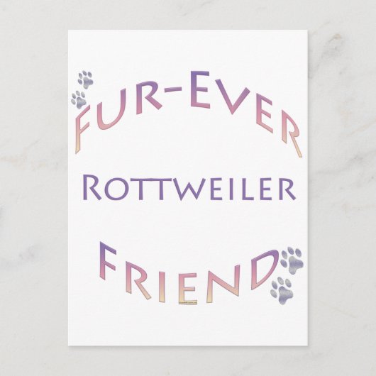 Carte Postale Rottweiler Furever Friend (Devant)