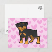 Carte Postale Rottweiler Love (Devant / Derrière)