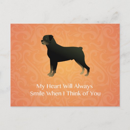 Carte Postale Rottweiler - Pensez à vous - Pet Memorial (Devant)