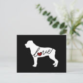 Carte Postale Rottweiler (Rottie) Love (Debout devant)