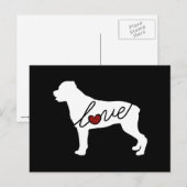 Carte Postale Rottweiler (Rottie) Love (Devant / Derrière)