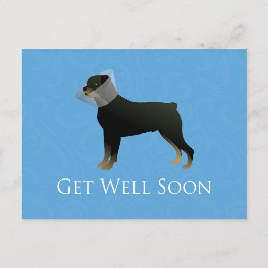 Carte Postale Rottweiler S'En Sortir Bientôt Design (Devant)