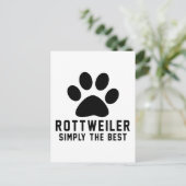 Carte Postale Rottweiler Simplement le meilleur (Debout devant)