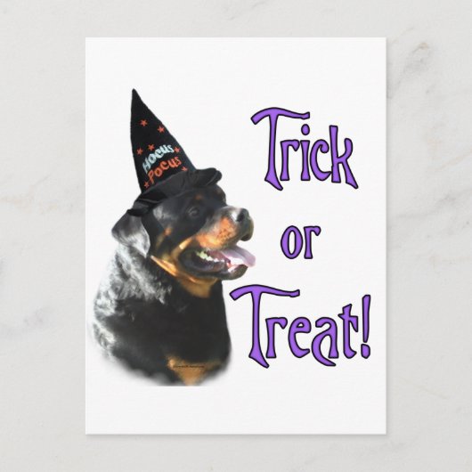 Carte Postale Rottweiler Trick (Devant)