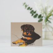CARTE POSTALE ROTWEILER POSTCAR (Debout devant)