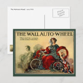 Carte postale : Roue auto murale (Devant / Derrière)