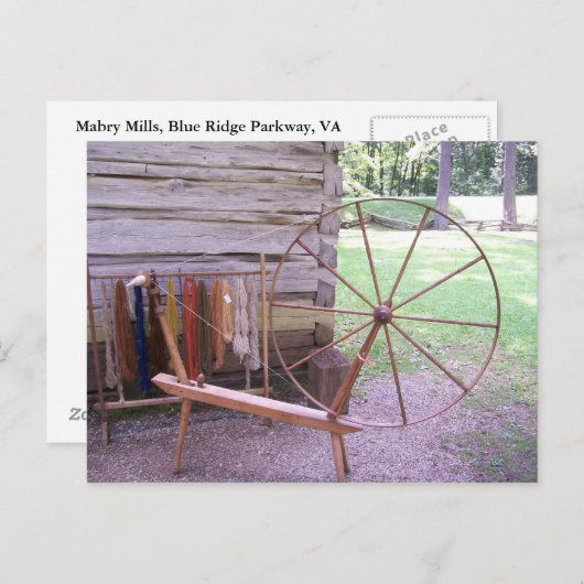 Carte postale Roue broche (Devant / Derrière)