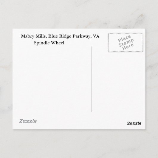 Carte postale Roue broche (Dos)