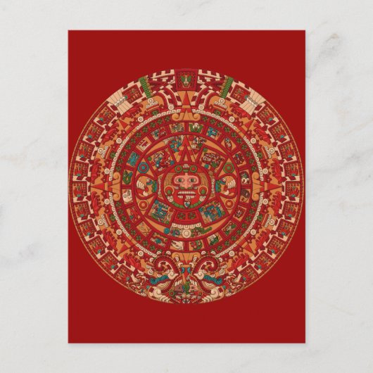 Carte Postale Roue calendrier maya / (aztèque) (Devant)