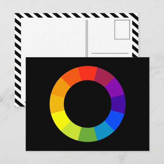 Carte Postale roue couleur (Devant / Derrière)