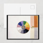 Carte Postale Roue couleur, Art Abstrait fin (Devant / Derrière)