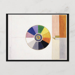 Carte Postale Roue couleur, Art Abstrait fin