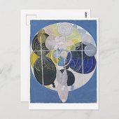 Carte Postale Roue couleur, Art Abstrait fin (Devant / Derrière)