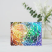 Carte Postale Roue couleur peinte (Debout devant)