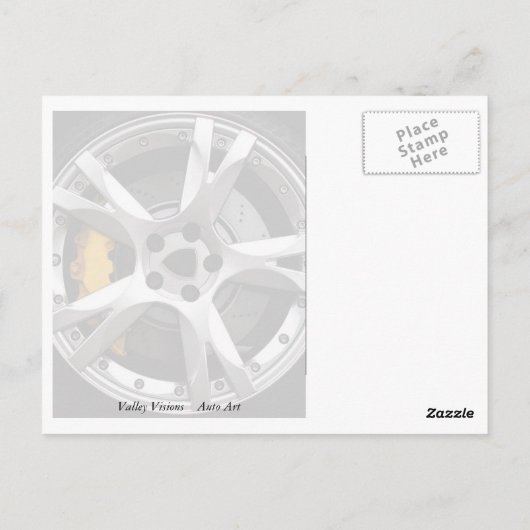 Carte Postale Roue d'alliage (Dos)