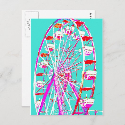 Carte Postale Roue d'art pop (Devant / Derrière)