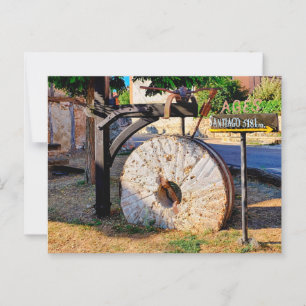 Carte Postale Roue de broyage en pierre