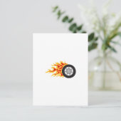 CARTE POSTALE ROUE DE COURSE AVEC FLAMMES (Debout devant)