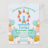 Carte Postale Roue de dinosaure drôle grande roue Fête d'anniver (Devant)