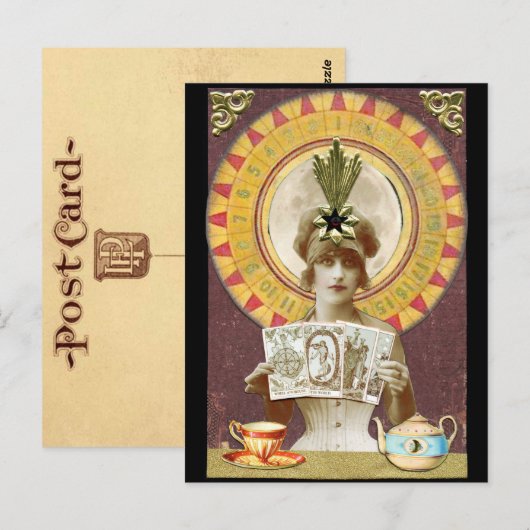 Carte Postale Roue de Fortune Oracle (Devant / Derrière)