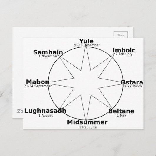 Carte Postale Roue_de_l_année (Devant / Derrière)