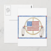 Carte Postale Roue de médecine amérindienne (Devant / Derrière)