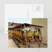 Carte Postale Roue de prière, Comté de Shangri-La, Yunnan, Chine (Devant / Derrière)