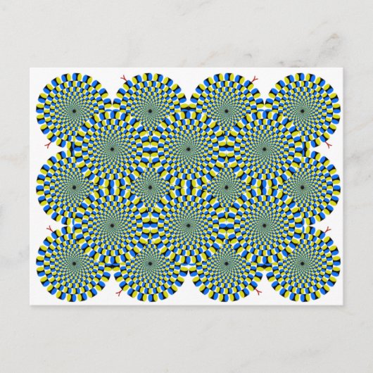 Carte Postale Roue de tournage Illusion optique Cercle spiral ve (Devant)