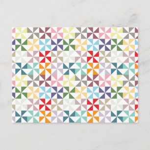 Carte Postale Roue géométrique colorée