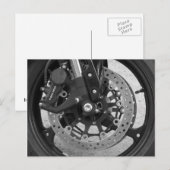 Carte Postale Roue noire et blanche (Devant / Derrière)