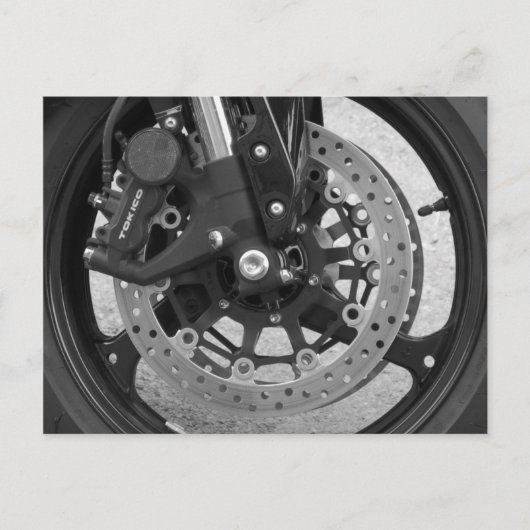 Carte Postale Roue noire et blanche (Devant)